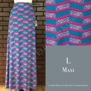 Maxi Skirt LuLaRoe Large Fits 14-18 NWT Comfy Adjustable Yoga Waistband